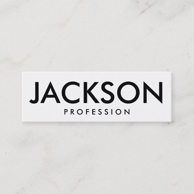 Minimalist bold black and white business card (Front)