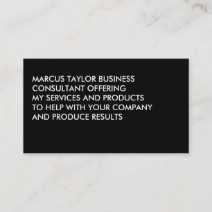 Minimalist Bold Large Text Business Card