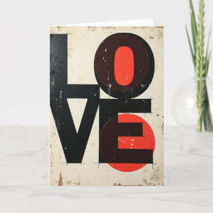Minimalist Bold Love Greeting Card