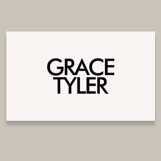 Minimalist Bold Modern QR Code White Business Card