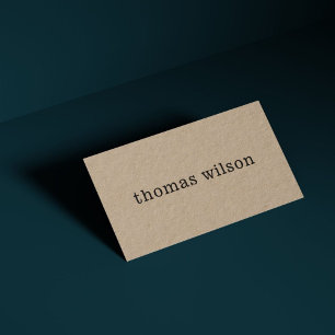 Minimalist Bold Premium Kraft Black Consultant Business Card