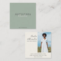 Minimalist Bold Script Boho Sage Green Photo