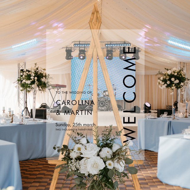 Minimalist Bold Script Wedding Welcome  Acrylic Sign (Creator Uploaded)
