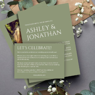 Minimalist Bold Text Highlights Wedding Enclosure Card