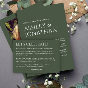 Minimalist Bold Text Highlights Wedding Enclosure Card