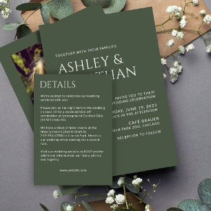 Minimalist Bold Text Highlights Wedding Enclosure Card