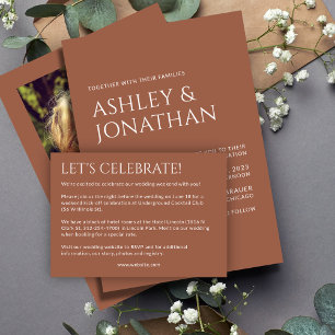 Minimalist Bold Text Highlights Wedding Enclosure Card