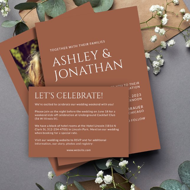 Minimalist Bold Text Highlights Wedding Enclosure Card (Creator Uploaded)