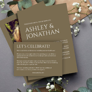 Minimalist Bold Text Highlights Wedding Enclosure Card