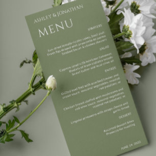 Minimalist Bold Text Highlights Wedding Menu