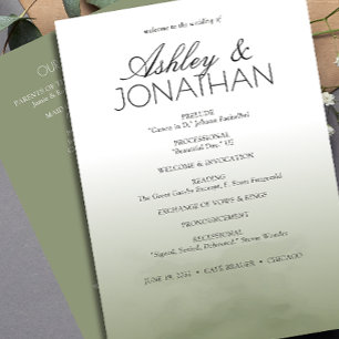Minimalist Bold Text Highlights Wedding Programme