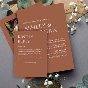 Minimalist Bold Text Highlights Wedding RSVP Card