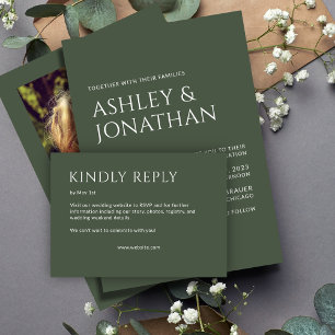 Minimalist Bold Text Highlights Wedding RSVP Card