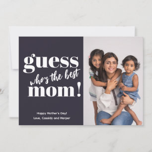 Minimalist Bold Typography Photo Mother’s Day Card