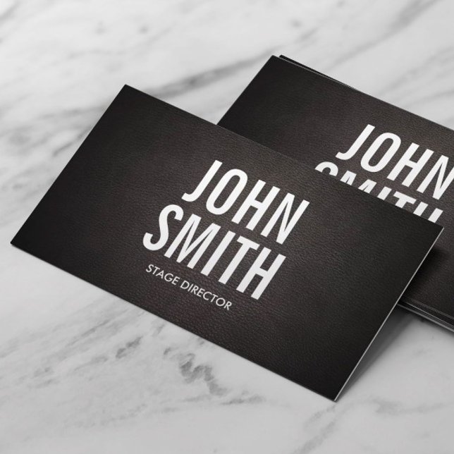 Minimalist Bold Typography Stage Director Business Card (Creator Uploaded)