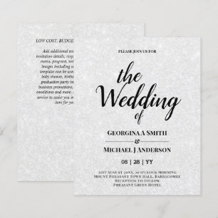 Minimalist BOLD TYPOGRAPHY Wedding Invitations