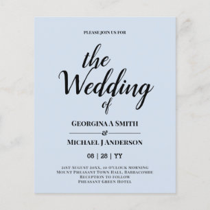 Minimalist BOLD TYPOGRAPHY Wedding Invitations Flyer