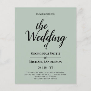 Minimalist BOLD TYPOGRAPHY Wedding Invitations Flyer