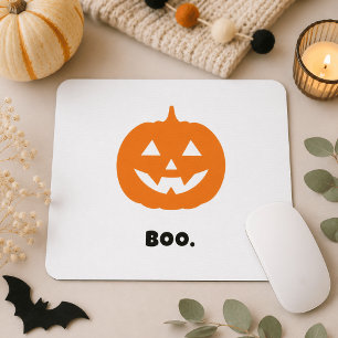 Minimalist BOO. Pumpkin – Minimalist Halloween Mouse Mat