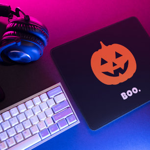 Minimalist BOO. Pumpkin – Minimalist Halloween Mouse Mat