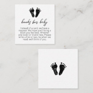 Minimalist Books For Baby Shower Enclosure Card