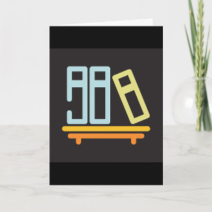 Minimalist Bookshelf Graphic Icon Card