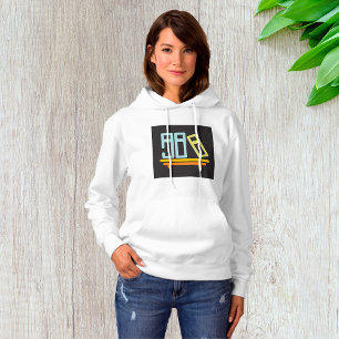 Minimalist Bookshelf Graphic Icon Hoodie