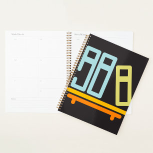 Minimalist Bookshelf Graphic Icon Planner
