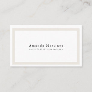 Minimalist Border Graduate Student Calling Card
