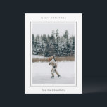 Minimalist Border Photo Modern Christmas Holiday Card<br><div class="desc">Modern Christmas card featuring a minimalist design with your photo inside of a simple frame.</div>
