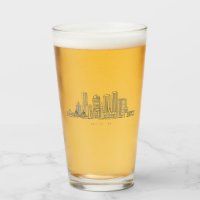 Minimalist Boston City Skyline Illustration