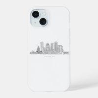 Minimalist Boston City Skyline Illustration