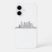 Minimalist Boston City Skyline Illustration