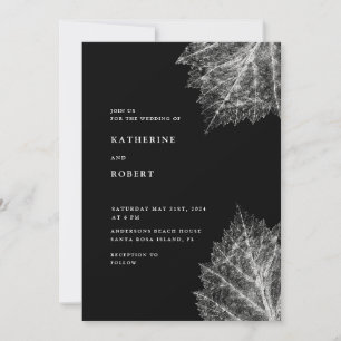 Minimalist Botanic Wedding Invitation