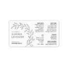 Minimalist Botanical 1 OZ Dropper Bottle Label