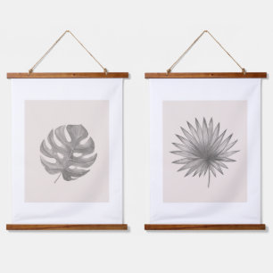 Minimalist botanical art hanging tapestry