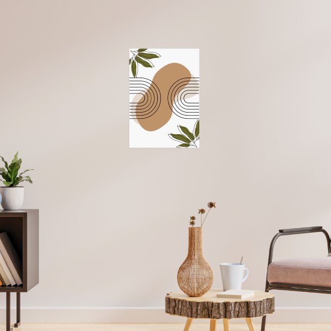 minimalist botanical boho wall art poster (Living Room 3)