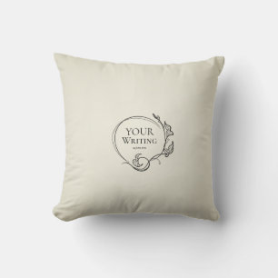 Minimalist Botanical custom Text Throw Pillow