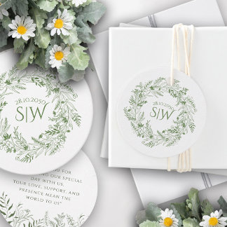 Minimalist Botanical Favor Tag