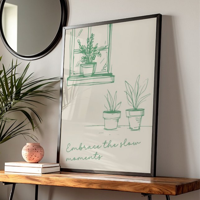 Minimalist Botanical Inspirational Nature Quote  Poster (Creator Uploaded)