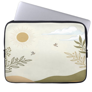Minimalist Botanical Landscape Laptop Sleeve