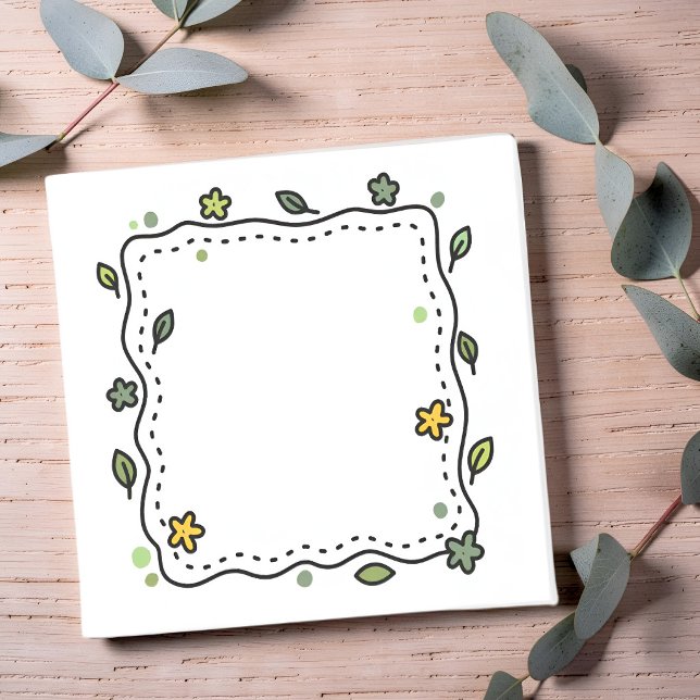 Minimalist Botanical Leaf Border | Cute Hand Drawn Post-it Notes (Creator Uploaded)