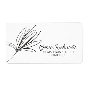 Minimalist Botanical Lily Flower Designer