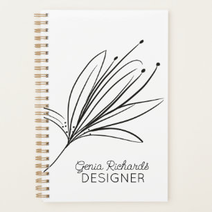 Minimalist Botanical Lily Flower Designer Planner