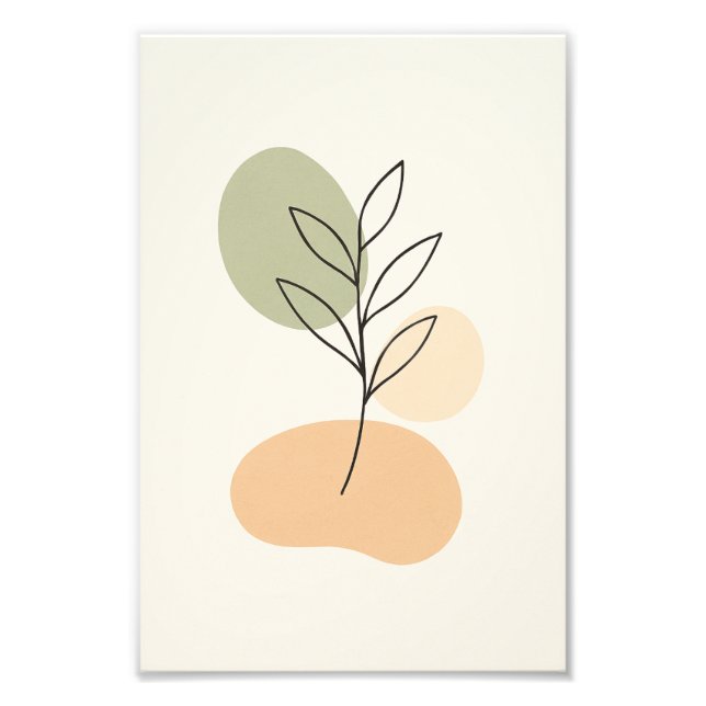 Minimalist Botanical Line Art Poster (Front)