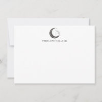 Minimalist Botanical Moon Drawing Personalised
