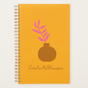 Minimalist Botanical Plant Art in Yellow Custom  Planner