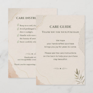 Minimalist Botanical Small Business Enclosure Card