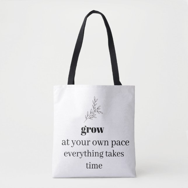 Minimalist Botanical Tote Bag (Front)