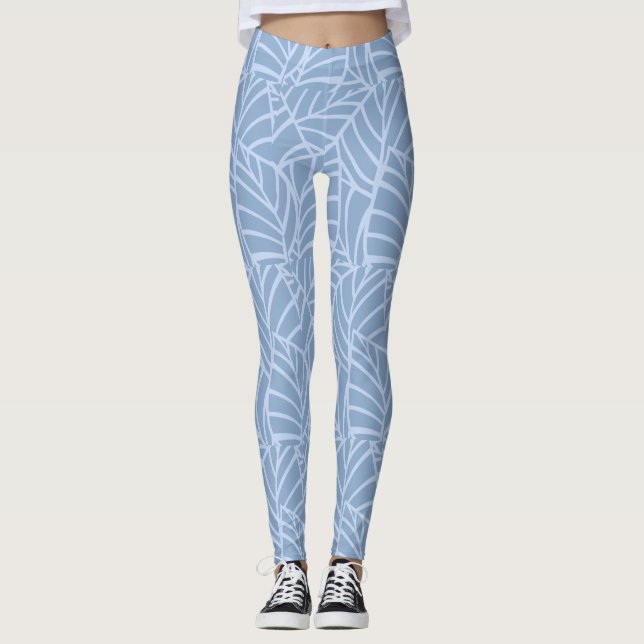Minimalist Botanical Veins Leggings (Front)